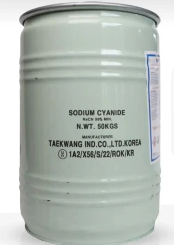 Sodium cyanide white crystalline industrial chemical used in mining and metal processing supplied under strict safety standards in East Africa