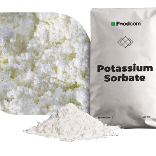 Potassium sorbate white granular preservative used in food processing, beverages, cosmetics, and pharmaceutical formulations supplied by System Star Industrial in East Africa