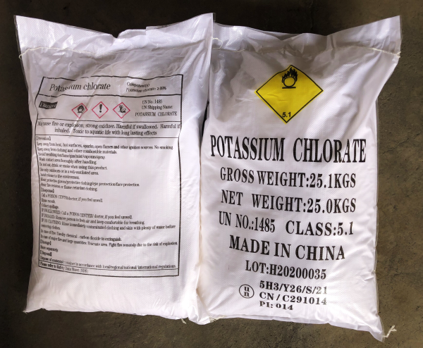 Potassium chlorate oxidizing chemical for industrial processing, textile applications, and laboratory use supplied by System Star Industrial in East Africa