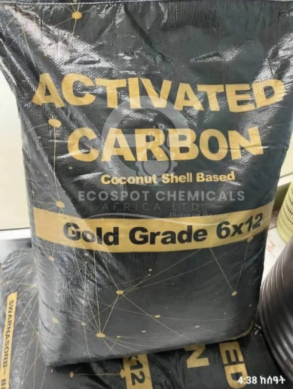 Activated carbon black granules used in water treatment, air purification, and industrial filtration supplied by System Star Industrial in East Africa