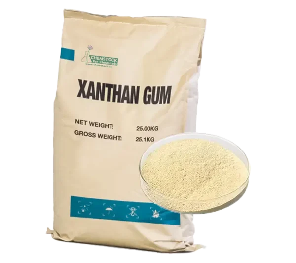 Xanthan Gums Xanthan gums cream-colored powder used in food processing, beverages, cosmetics, and industrial formulations supplied by System Star Industrial in East Africa
