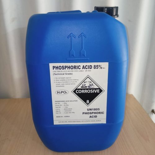 phosphoric-acid-85 Phosphoric acid liquid for food processing, fertilizer production, and industrial cleaning supplied by System Star Industrial in East Africa