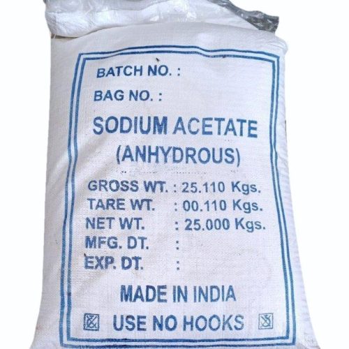 Sodium acetate white crystalline powder used in textile processing, food preservation, and industrial applications supplied by System Star Industrial in East Africa