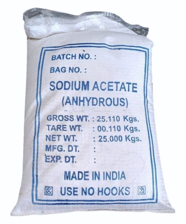 Sodium acetate white crystalline powder used in textile processing, food preservation, and industrial applications supplied by System Star Industrial in East Africa
