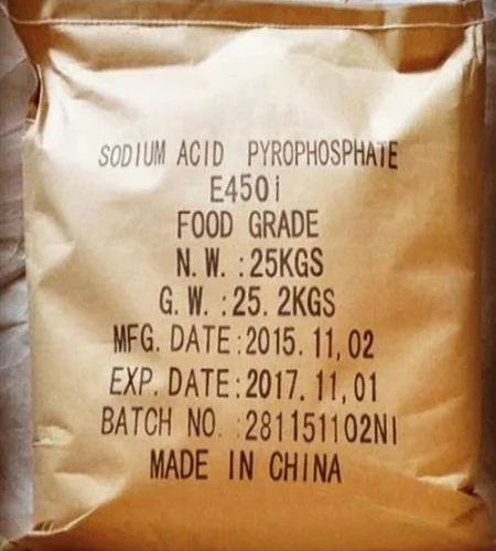 Sodium acid pyrophosphate white powder used in baking, meat processing, seafood processing, and food manufacturing supplied by System Star Industrial in East Africa