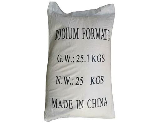 Sodium formate white crystalline powder used in oil drilling, leather tanning, textile processing, and industrial chemical applications supplied by System Star Industrial in East Africa