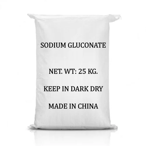 Sodium Gluconates Sodium gluconate white crystalline powder used in construction concrete additives, detergents, and industrial chelating applications supplied by System Star Industrial in East Africa
