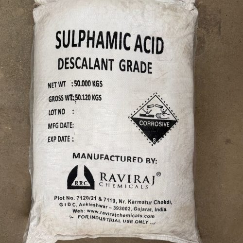 Sulphamic acid white crystalline powder used for industrial cleaning, boiler descaling, and rust removal supplied by System Star Industrial in East Africa